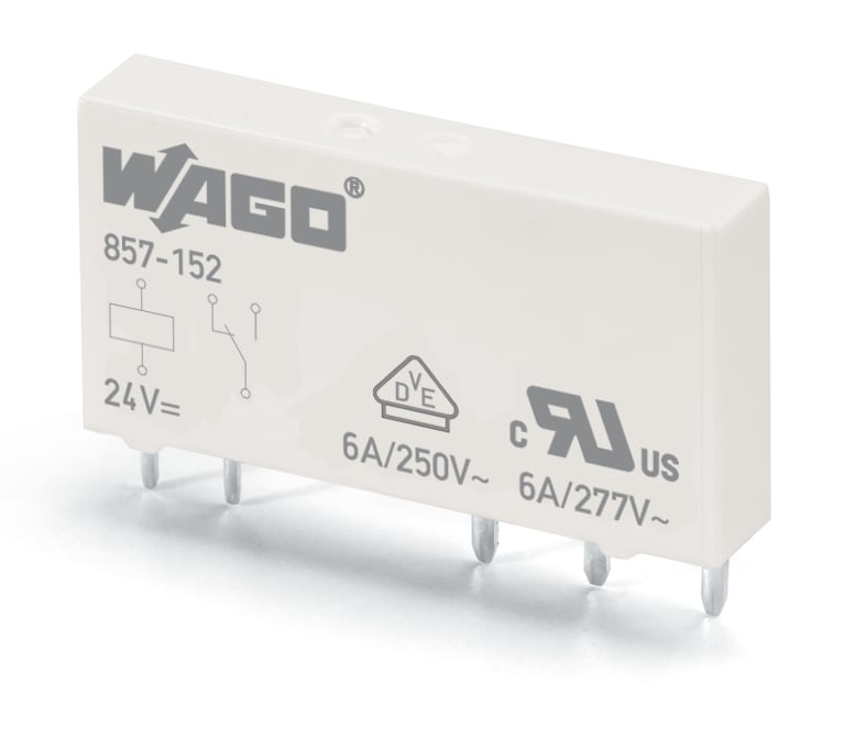 WAGO ELETTRONICA - Relè base.Tensione nominale di ingresso: 24 V DC.1 contatto in scambio