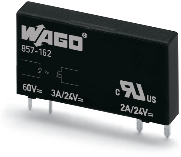 WAGO ELETTRONICA - Relè base allo stato solido.Tensione nominale di ingresso: 60 V DC.Intervallo tensione d'uscita: da 0 a 24 V DC