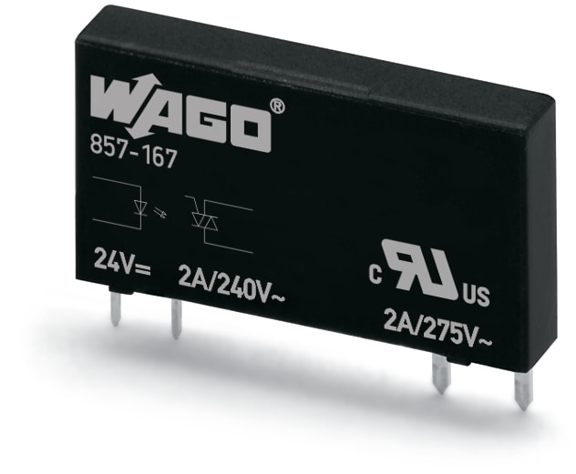 WAGO ELETTRONICA - Relè base allo stato solido.Tensione nominale di ingresso: 24 V DC.Intervallo tensione d'uscita: da 24 a 240 V AC
