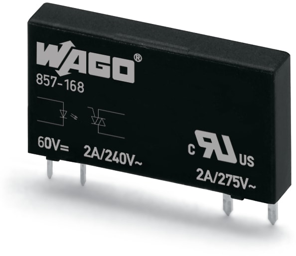 WAGO ELETTRONICA - Relè base allo stato solido.Tensione nominale di ingresso: 60 V DC.Intervallo tensione d'uscita: da 24 a 240 V AC