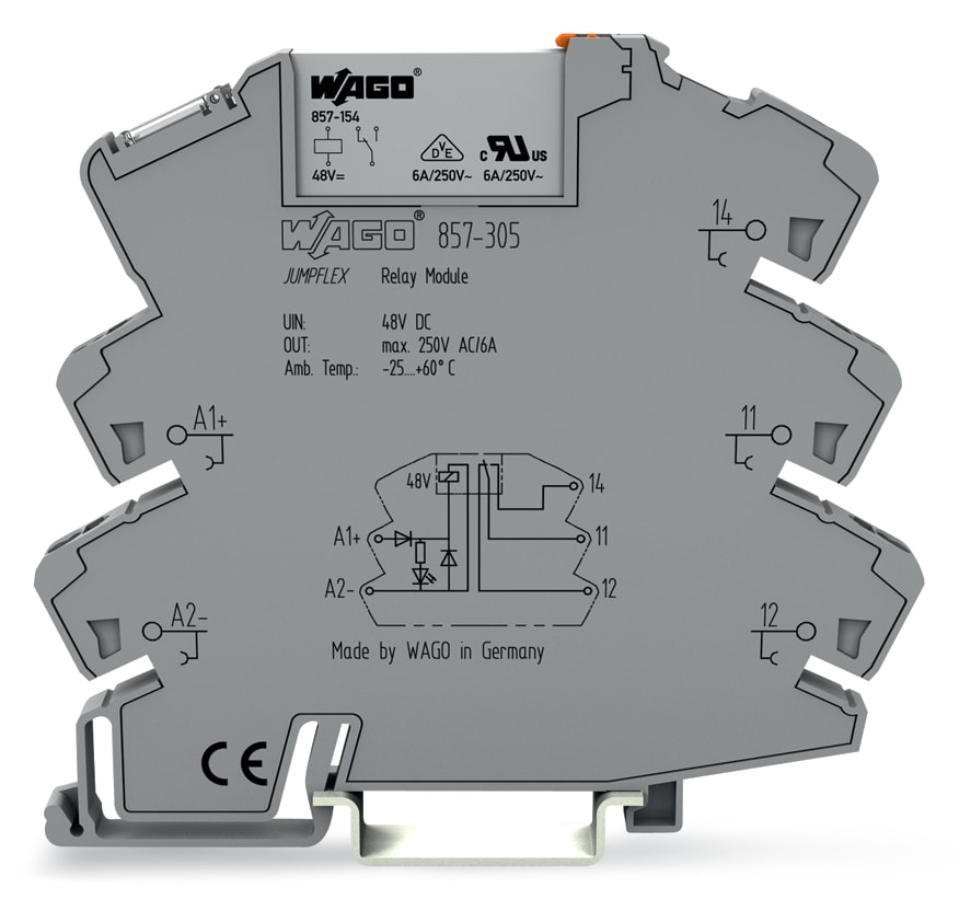 WAGO ELETTRONICA - Modulo relè.Tensione nominale di ingresso: 48 V DC.1 contatto in scambio