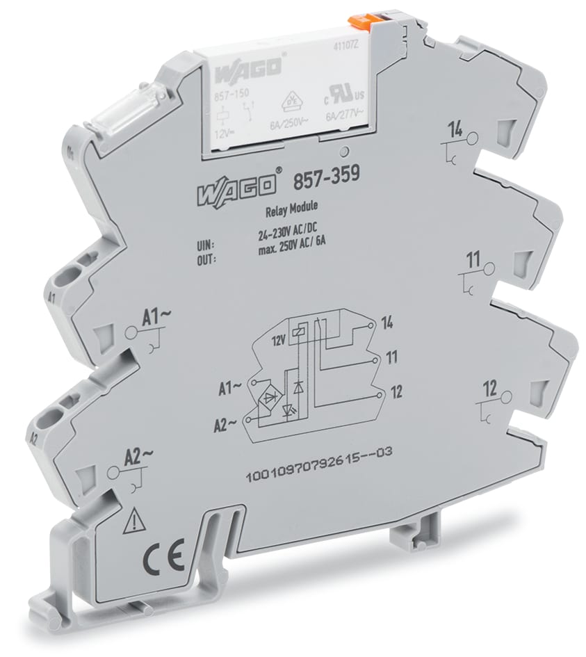 WAGO ELETTRONICA - Modulo relè.Tensione nominale d'ingresso: 24 - 230 V AC/DC.1 contatto in scambio