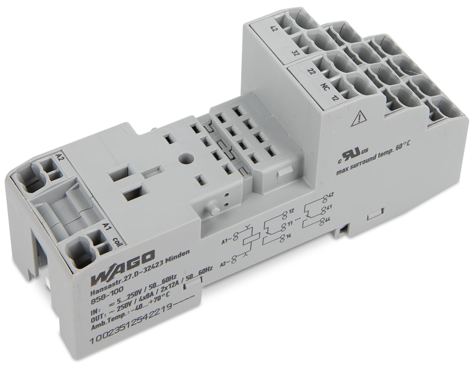 WAGO ELETTRONICA - Zoccolo per relè.4 contatti in scambio