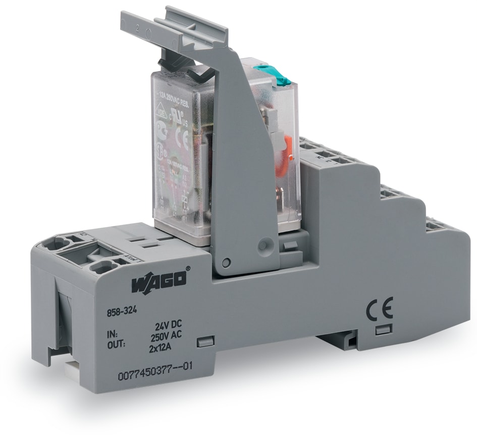 WAGO ELETTRONICA - Modulo relè.Tensione nominale di ingresso: 24 V DC.2 contatti in scambio