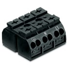 WAGO ELETTRONICA - Morsettiera per montaggio su telaio per 4 conduttori.senza contatto di terra.PE-N-L1.nero