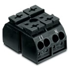 WAGO ELETTRONICA - Morsettiera per montaggio su telaio per 4 conduttori.senza contatto di terra.L1-N.nero