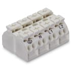 WAGO ELETTRONICA - Morsettiera per montaggio su telaio per 4 conduttori.senza contatto di terra.PE-N-L1-L2.bianco