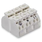 WAGO ELETTRONICA - Morsettiera per montaggio su telaio per 4 conduttori.senza contatto di terra.PE-N-L1.bianco
