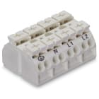 WAGO ELETTRONICA - Morsettiera per montaggio su telaio per 4 conduttori.senza contatto di terra.PE-N-L1-L2.bianco