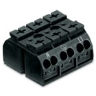 WAGO ELETTRONICA - Morsettiera per montaggio su telaio per 4 conduttori.senza contatto di terra.N-PE-L1.nero