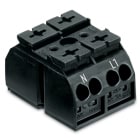 WAGO ELETTRONICA - Morsettiera per montaggio su telaio per 4 conduttori.senza contatto di terra.N-L1.nero