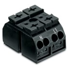 WAGO ELETTRONICA - Morsettiera per montaggio su telaio per 4 conduttori.senza contatto di terra.N-L1.nero