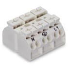 WAGO ELETTRONICA - Morsettiera per montaggio su telaio per 4 conduttori.senza contatto di terra.N-PE-L1.bianco