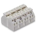 WAGO ELETTRONICA - Morsettiera per montaggio su telaio per 4 conduttori.senza contatto di terra.N-PE-L1-L2.bianco