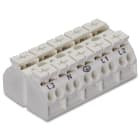 WAGO ELETTRONICA - Morsettiera per montaggio su telaio per 4 conduttori.senza contatto di terra.L3-N-PE-L1-L2.bianco