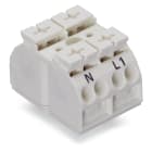 WAGO ELETTRONICA - Morsettiera per montaggio su telaio per 4 conduttori.senza contatto di terra.N-L1.bianco