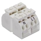 WAGO ELETTRONICA - Morsettiera per montaggio su telaio per 4 conduttori.senza contatto di terra.N-L1.bianco
