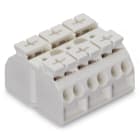 WAGO ELETTRONICA - Morsettiera per montaggio su telaio per 4 conduttori.senza contatto di terra.3 poli.bianco 862-603