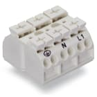 WAGO ELETTRONICA - Morsettiera per montaggio su telaio per 4 conduttori.con contatto di terra.PE-N-L1.bianco