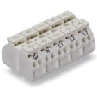 WAGO ELETTRONICA - Morsettiera per montaggio su telaio per 4 conduttori.con contatto di terra.PE-N-L1-L2-L3.bianco