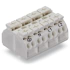 WAGO ELETTRONICA - Morsettiera per montaggio su telaio per 4 conduttori.con contatto di terra.PE-N-L1-L2.bianco