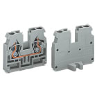 WAGO ELETTRONICA - Morsetto terminale per 2 conduttori.senza pulsanti.con flangia di fissaggio M3.grigio