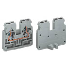 WAGO ELETTRONICA - Morsetto terminale per 2 conduttori.senza pulsanti.con flangia di fissaggio M4.grigio