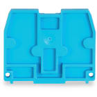 WAGO ELETTRONICA - Piastra terminale.per morsetti con piede di fissaggio a scatto.spessore 2,5 mm.blu 869-378