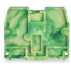 WAGO ELETTRONICA - Piastra terminale.per morsetti con piede di fissaggio a scatto.spessore 2,5 mm.verde-giallo