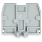 WAGO ELETTRONICA - Piastra terminale.con flangia di fissaggio M4.spessore 2,5 mm.grigio