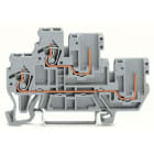 WAGO ELETTRONICA - Morsetto base a due piani 1 conduttore/1 pin?.Morsetto passante/passante.2,5 mm².grigio