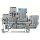 WAGO ELETTRONICA - Morsetto base a due piani 1 conduttore/1 pin?.Morsetto passante/passante.2,5 mm².grigio