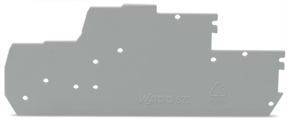 WAGO ELETTRONICA - Piastra terminale e intermedia.spessore 1 mm.grigio