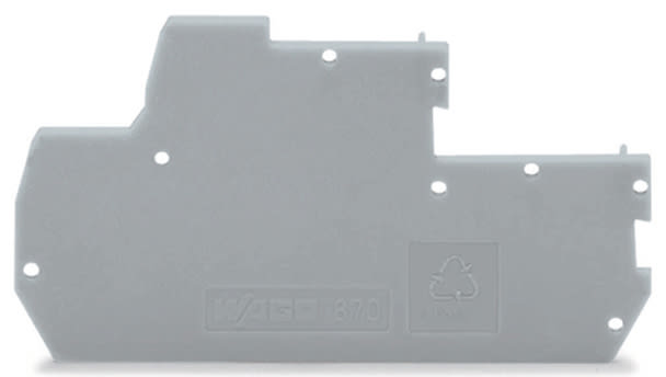 WAGO ELETTRONICA - Piastra terminale e intermedia.spessore 1 mm.grigio