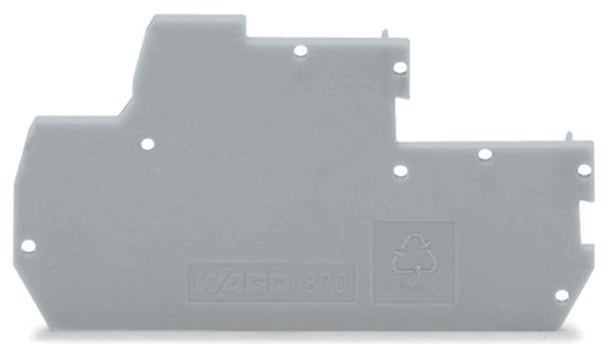 WAGO ELETTRONICA - Piastra terminale e intermedia.spessore 1 mm.grigio