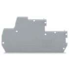 WAGO ELETTRONICA - Piastra terminale e intermedia.spessore 1 mm.grigio
