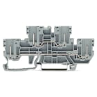 WAGO ELETTRONICA - Morsetto base a due piani 2 pin/2 pin?.Morsetto passante/passante.L/L.grigio