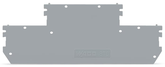 WAGO ELETTRONICA - Piastra terminale e intermedia.spessore 1 mm.grigio 870-168