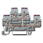 WAGO ELETTRONICA - Morsetto a due piani.Morsetto passante per 4 conduttori.L.grigio