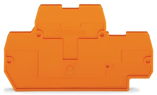 WAGO ELETTRONICA - Piastra terminale e intermedia.spessore 2 mm.arancione