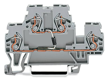 WAGO ELETTRONICA - Morsetto per componente.a due piani.con diodo 1N4007.grigio