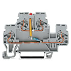 WAGO ELETTRONICA - Morsetto per componente.a due piani.LED rosso.grigio
