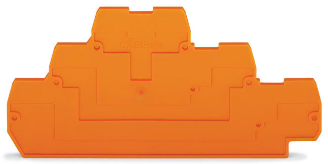 WAGO ELETTRONICA - Piastra terminale e intermedia.spessore 2 mm.arancione