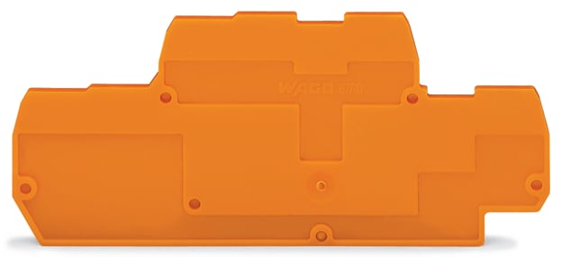 WAGO ELETTRONICA - Piastra terminale e intermedia.spessore 2 mm.arancione