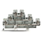 WAGO ELETTRONICA - Morsetto a tre piani.Morsetto per conduttore di terra/passante/passante.2,5 mm².grigio 870-577