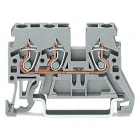 WAGO ELETTRONICA - Morsetto passante per 3 conduttori.2,5 mm².slot per marcatura laterali.grigio