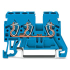 WAGO ELETTRONICA - Morsetto passante per 3 conduttori.2,5 mm².adatto per applicazioni Ex-i.blu