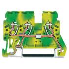 WAGO ELETTRONICA - Morsetto di terra per 3 conduttori.2,5 mm².slot per marcatura laterali.verde-giallo