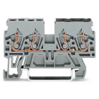 WAGO ELETTRONICA - Morsetto a doppio potenziale.2,5 mm².marcatura centrale e laterale.grigio