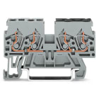 WAGO ELETTRONICA - Morsetto a doppio potenziale.2,5 mm².marcatura centrale e laterale.grigio